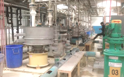 雜質少、產量小的漿液狀物料